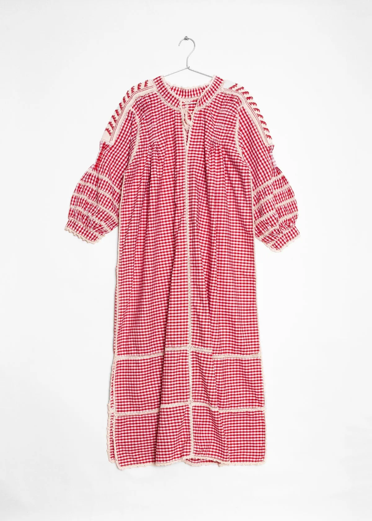 Sirena Dress Long Sleeves Gingham - Red sold by Matta