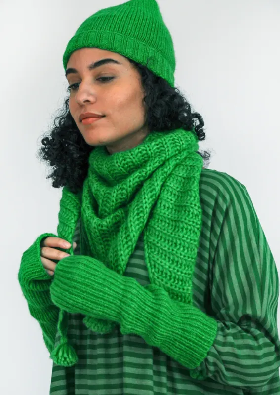 Freya Alpaca Triangle Scarf - Esmeralda sold by Matta