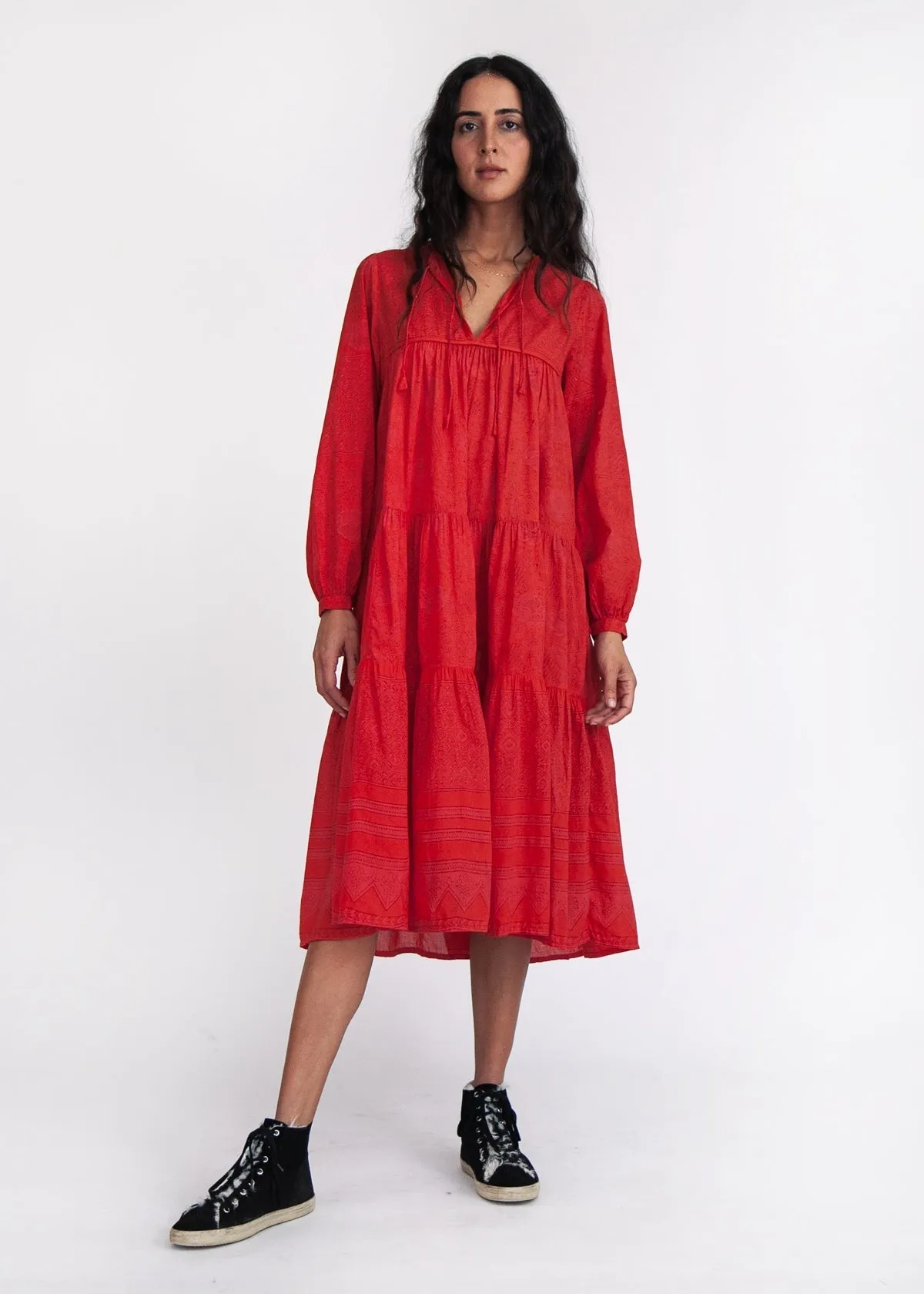 Yamini Booj Dress Overdye - Red sold by Matta product image thumbnail 3
