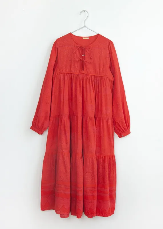 Yamini Booj Dress Overdye - Red sold by Matta