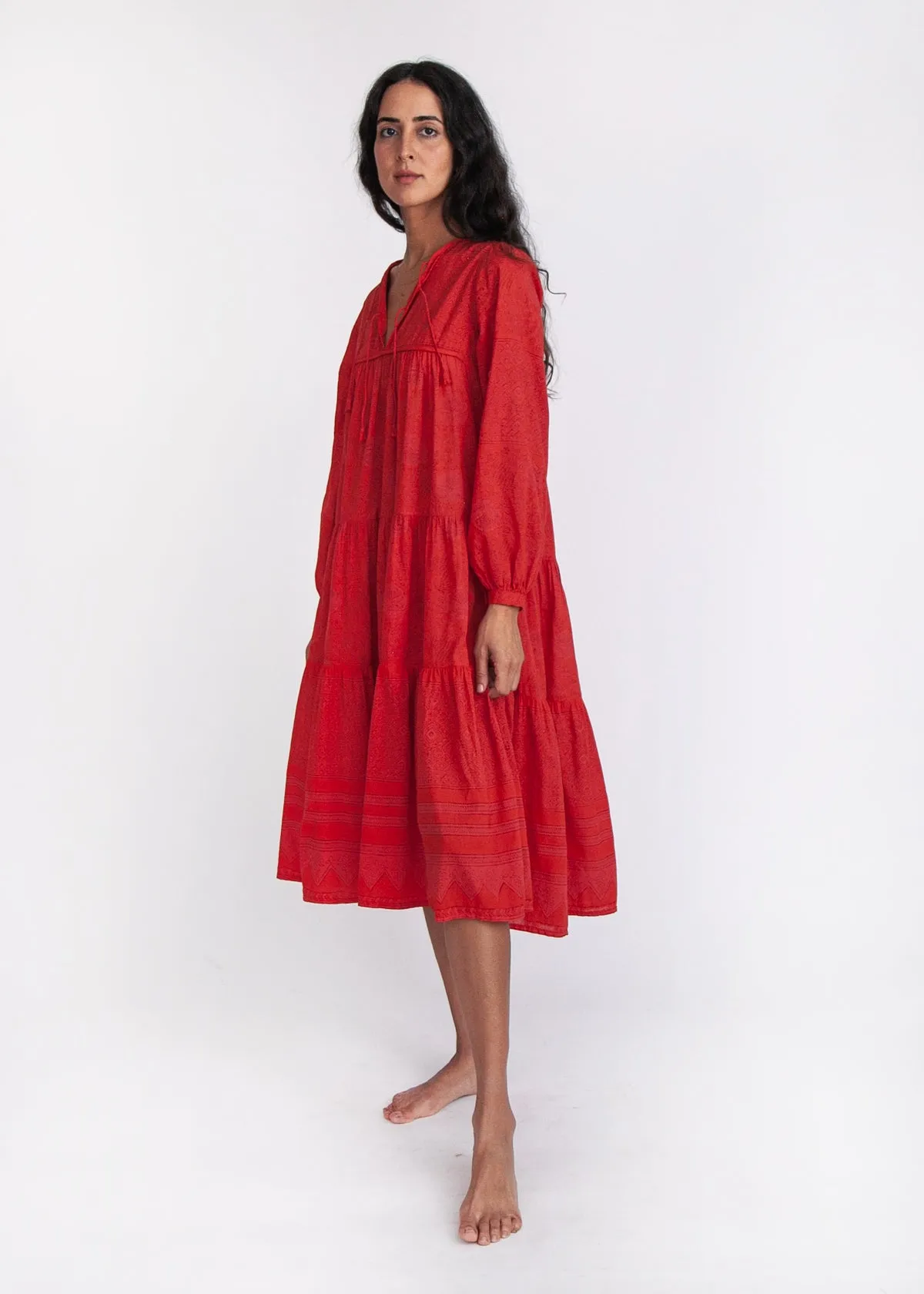 Yamini Booj Dress Overdye - Red sold by Matta product image thumbnail 2