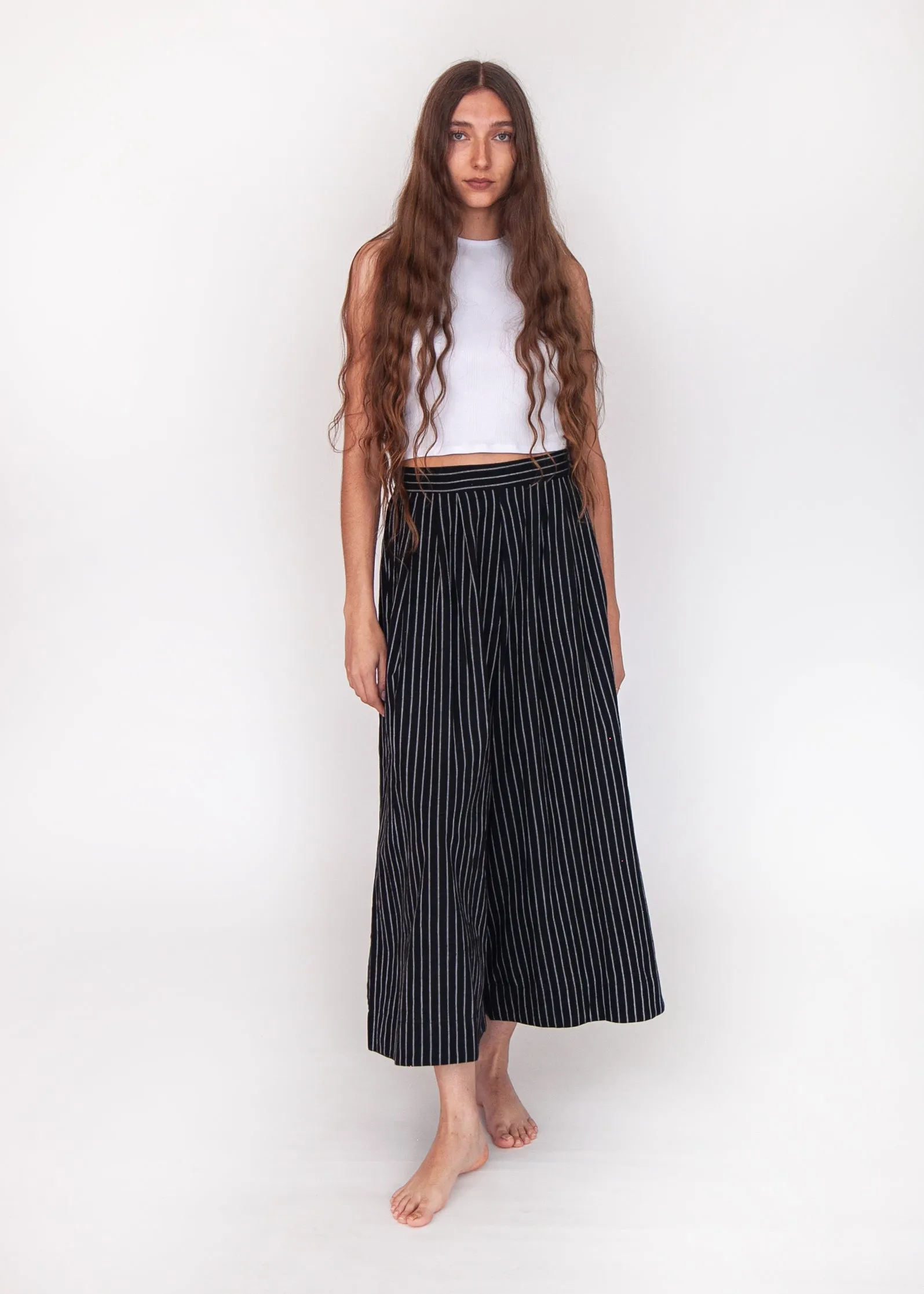 Danae Stripe Skirt Pant - Black sold by Matta product image thumbnail 2