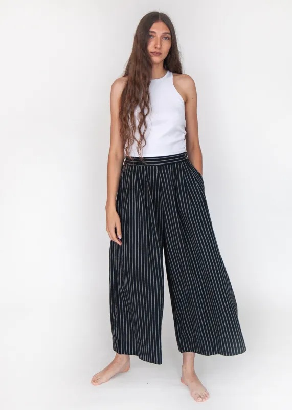 Danae Stripe Skirt Pant - Black sold by Matta
