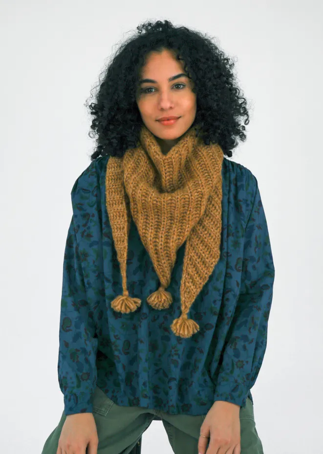 Freya Alpaca Triangle Scarf - Camel sold by Matta product image thumbnail 3