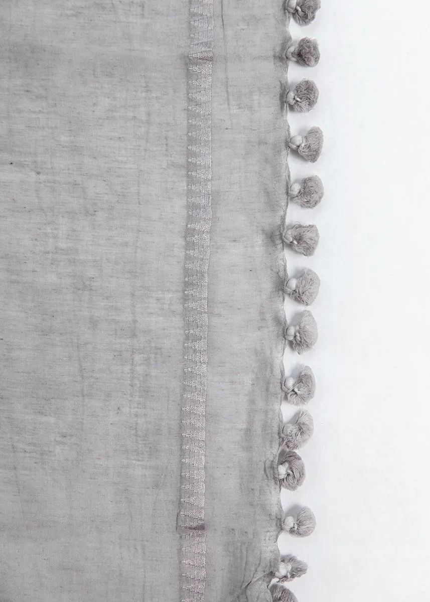 Dupatta Plain Shawl, Silver sold by Matta product image thumbnail 2