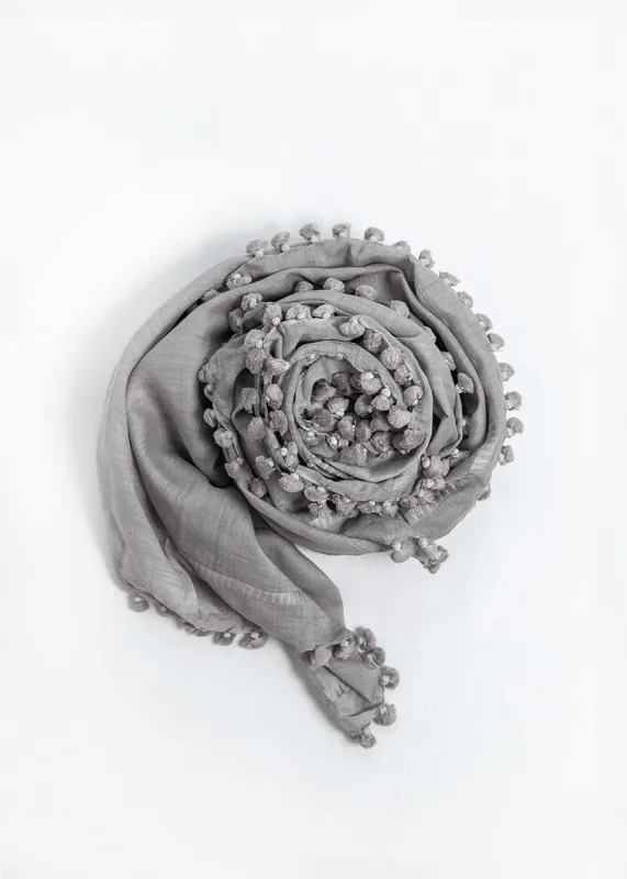 Dupatta Plain Shawl, Silver sold by Matta