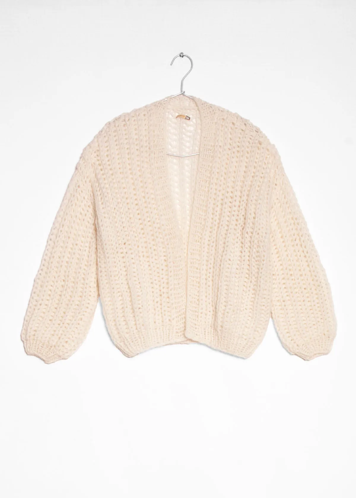 Hilma Hand Knit Alpaca Cardigan, Ivory sold by Matta