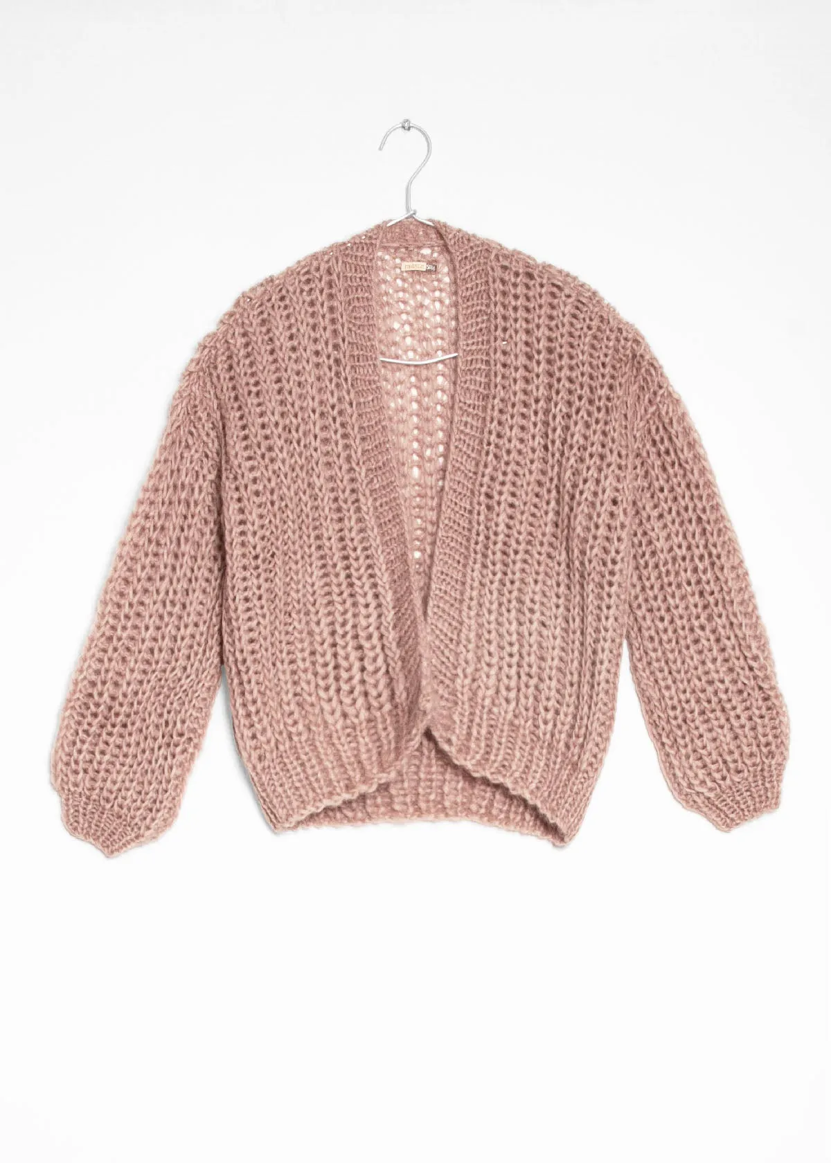 Hilma Hand Knit Alpaca Cardigan, Pink sold by Matta