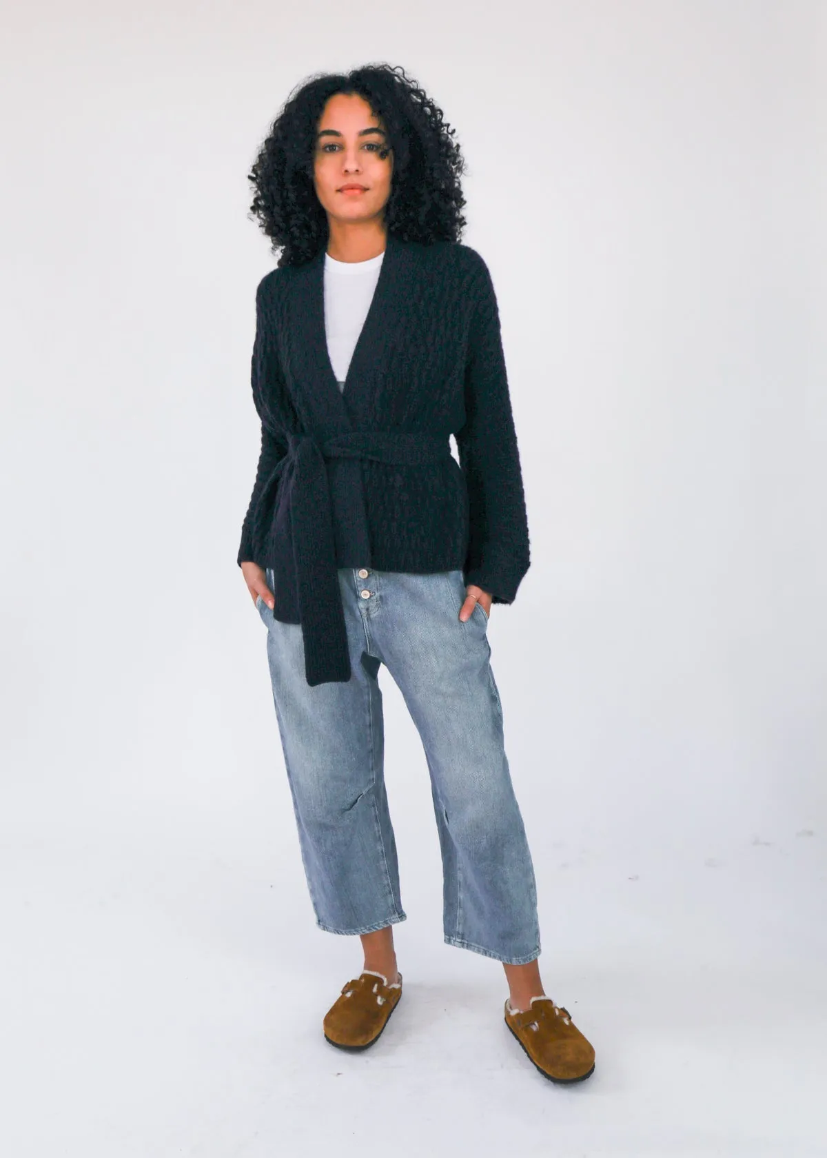 Kimono Alpaca Jacket - Navy sold by Matta