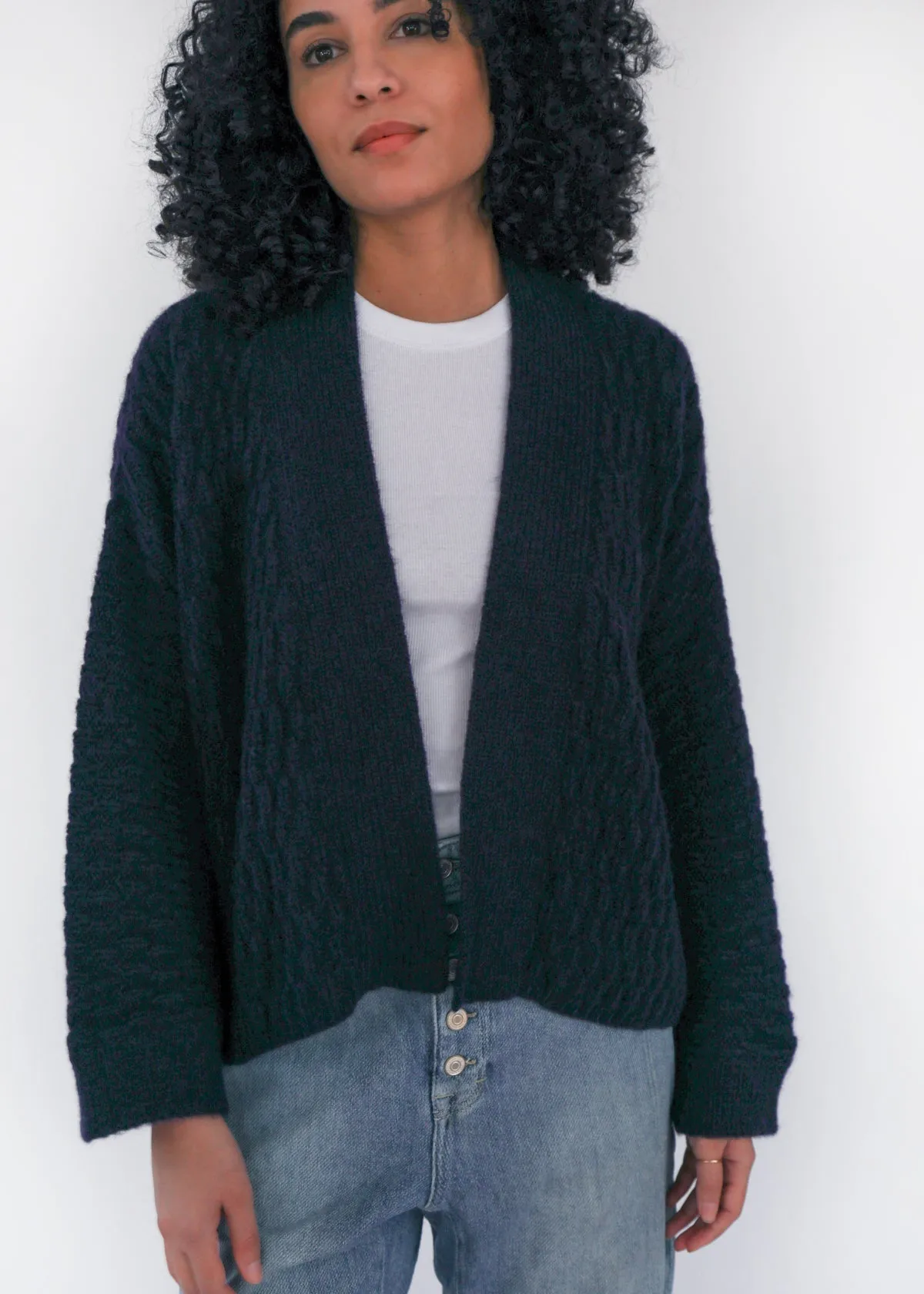 Kimono Alpaca Jacket - Navy sold by Matta product image thumbnail 3