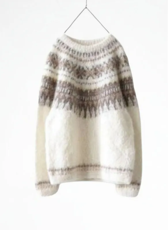 Ichi Antiquités Hand Knit Pullover - White sold by Matta