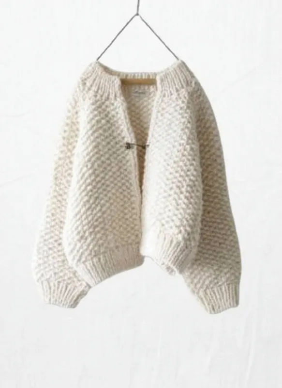 Ichi Antiquités Hand Knit Cardigan - White sold by Matta