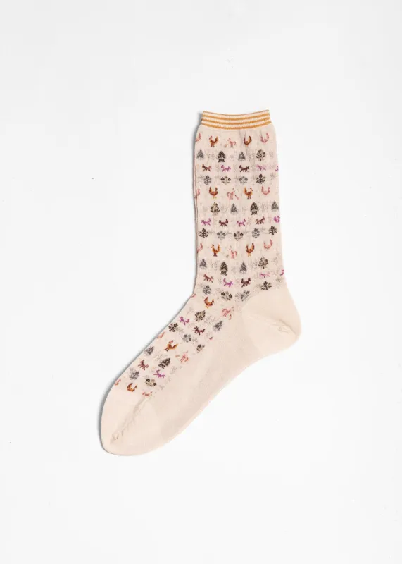 Antipast Forest Mate Mid Socks - Ivory made by ANTIPAST
