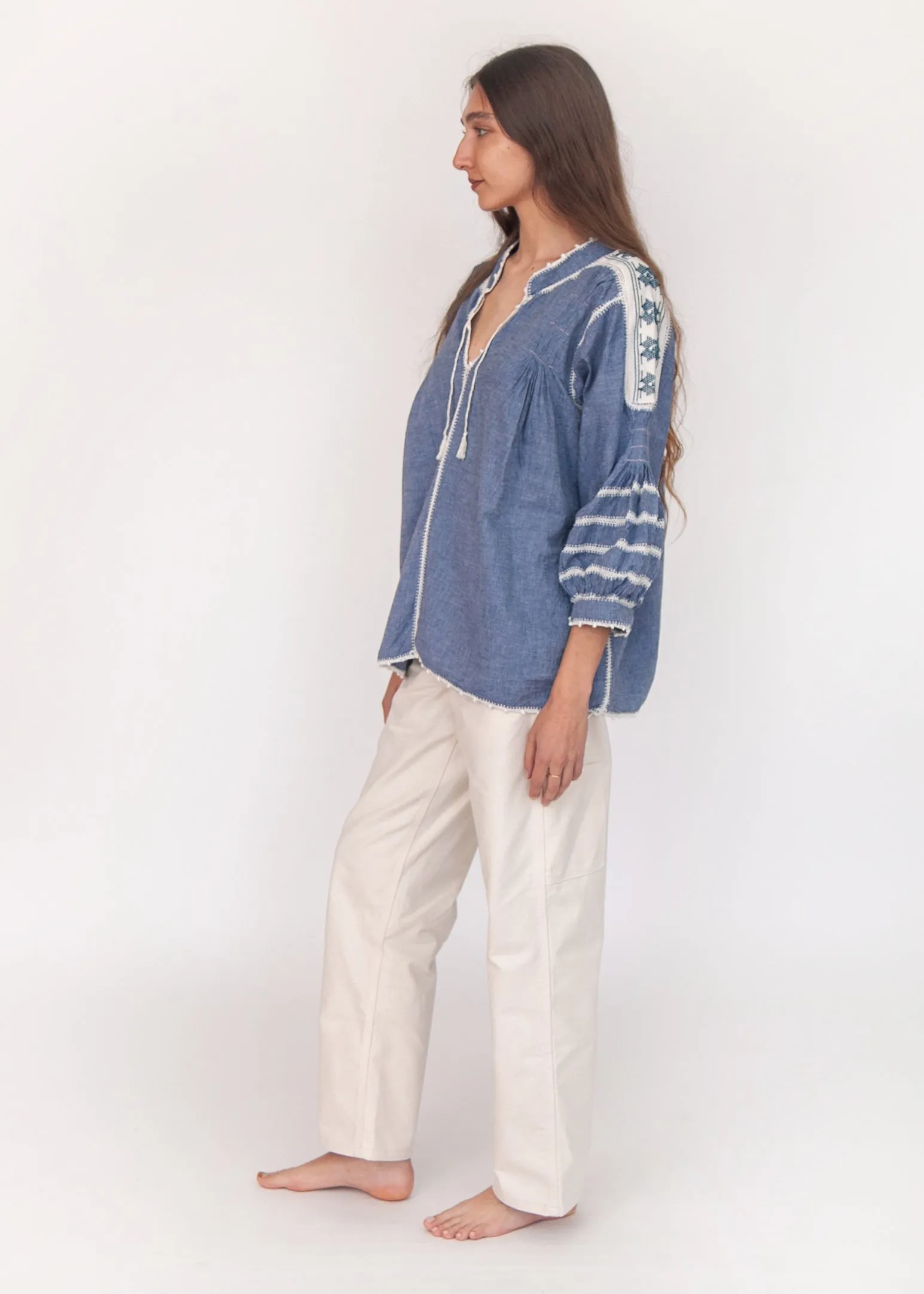 Sirena Chambray Top - Azul Marino sold by Matta product image thumbnail 4