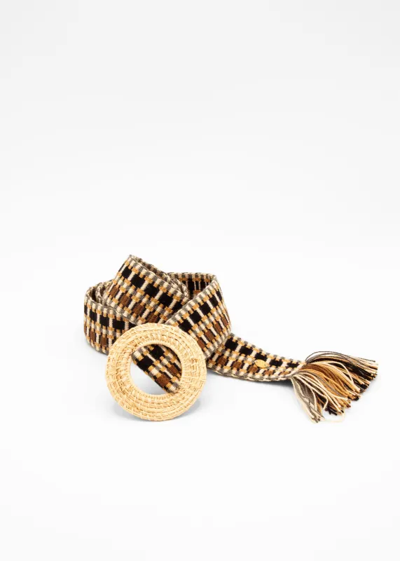 Guanabana Iraca Buckle Belt Grey/Brown made by Matta