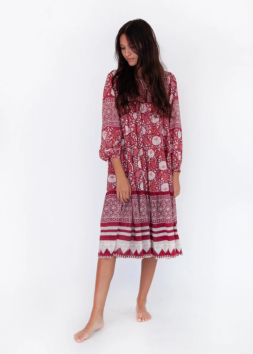 Yamini Booj Dress, Garnet sold by Matta