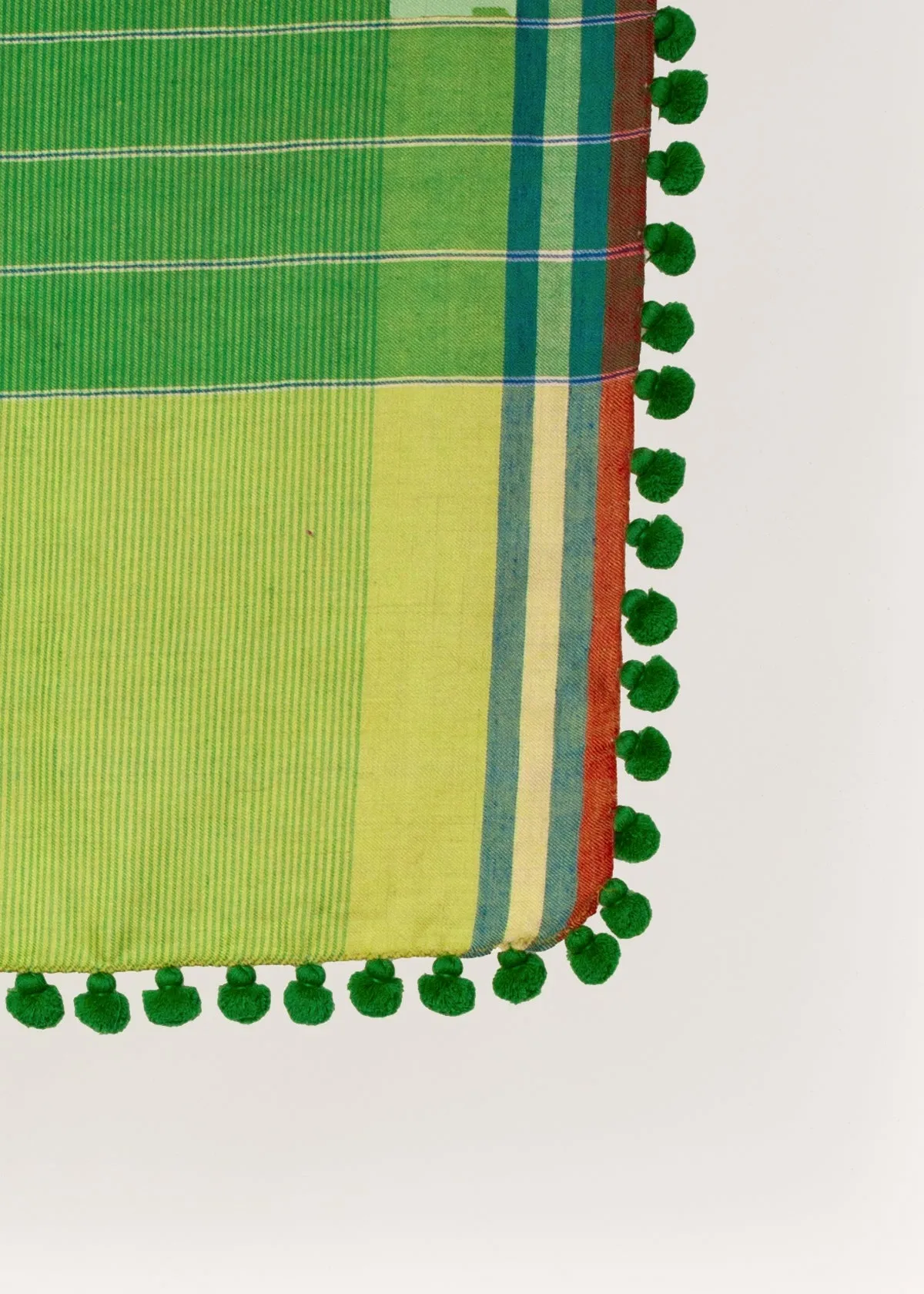 Dupatta Noor Special Shawl - Greens Multi Stripes sold by Matta product image thumbnail 3