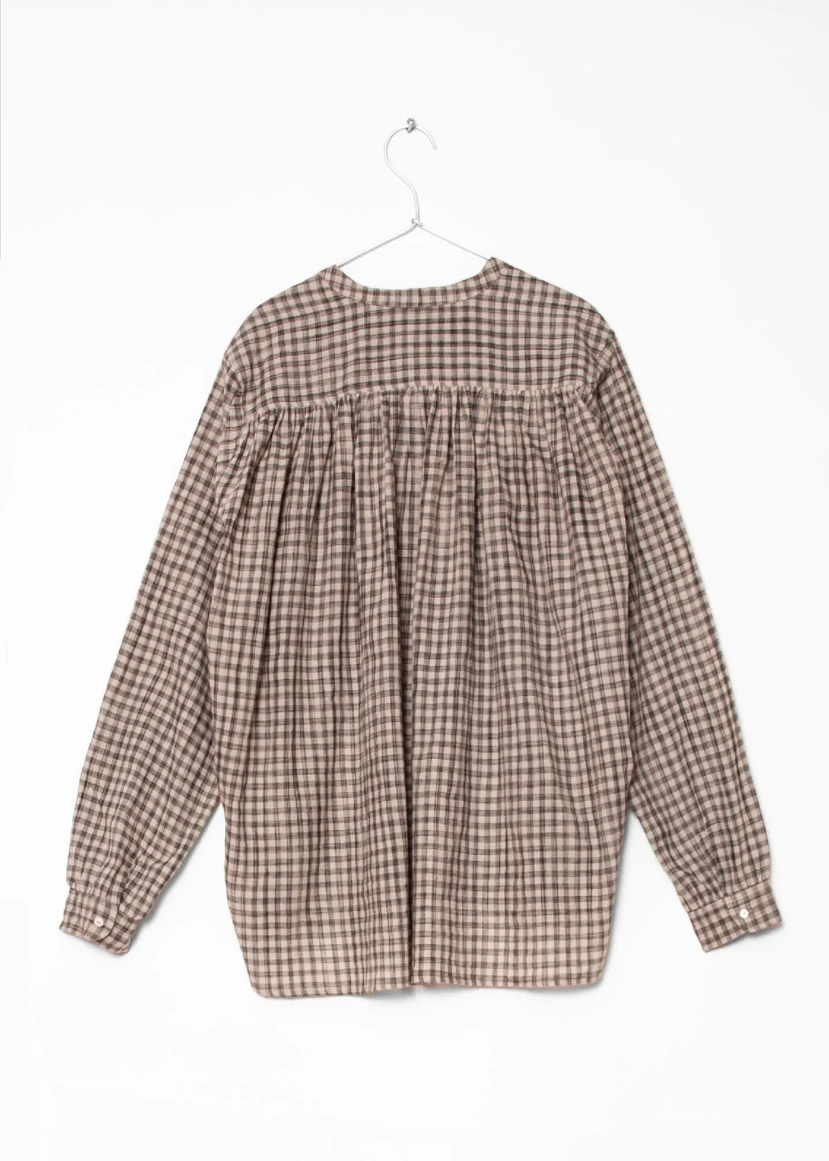 Bheeti Tie Dye Checks Top - Cement sold by Matta product image thumbnail 3