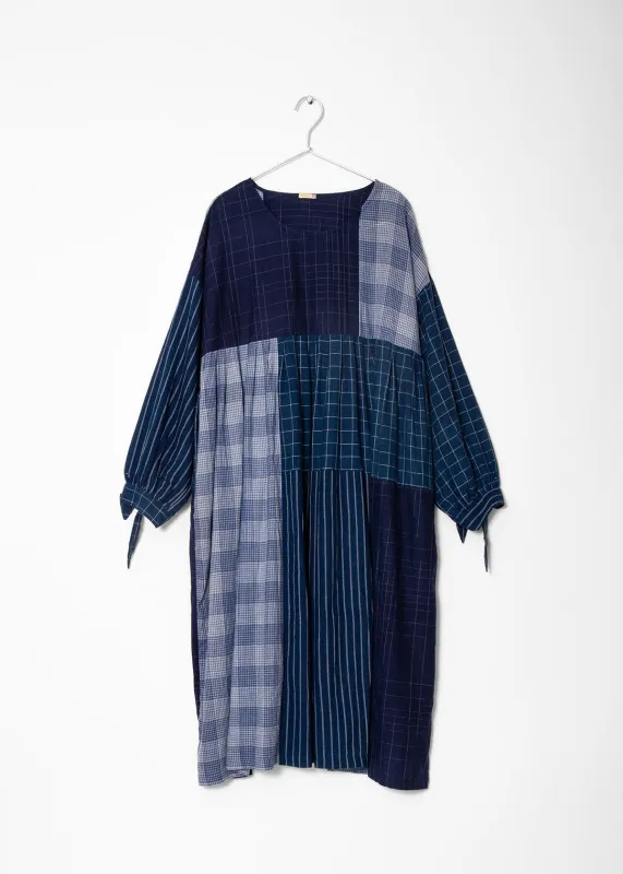 Olimpia Patchwork Dress - Natural Indigo sold by Matta