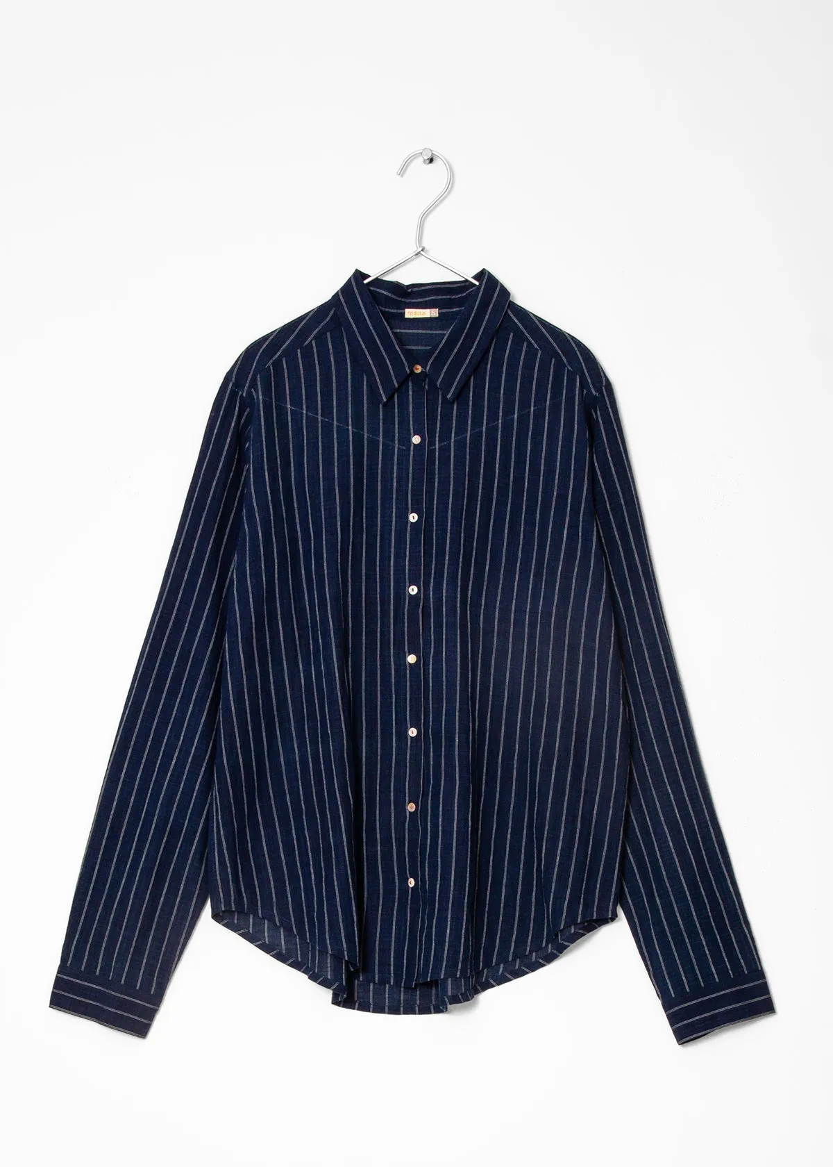 Rosa Double Stripe Top - Natural Indigo sold by Matta