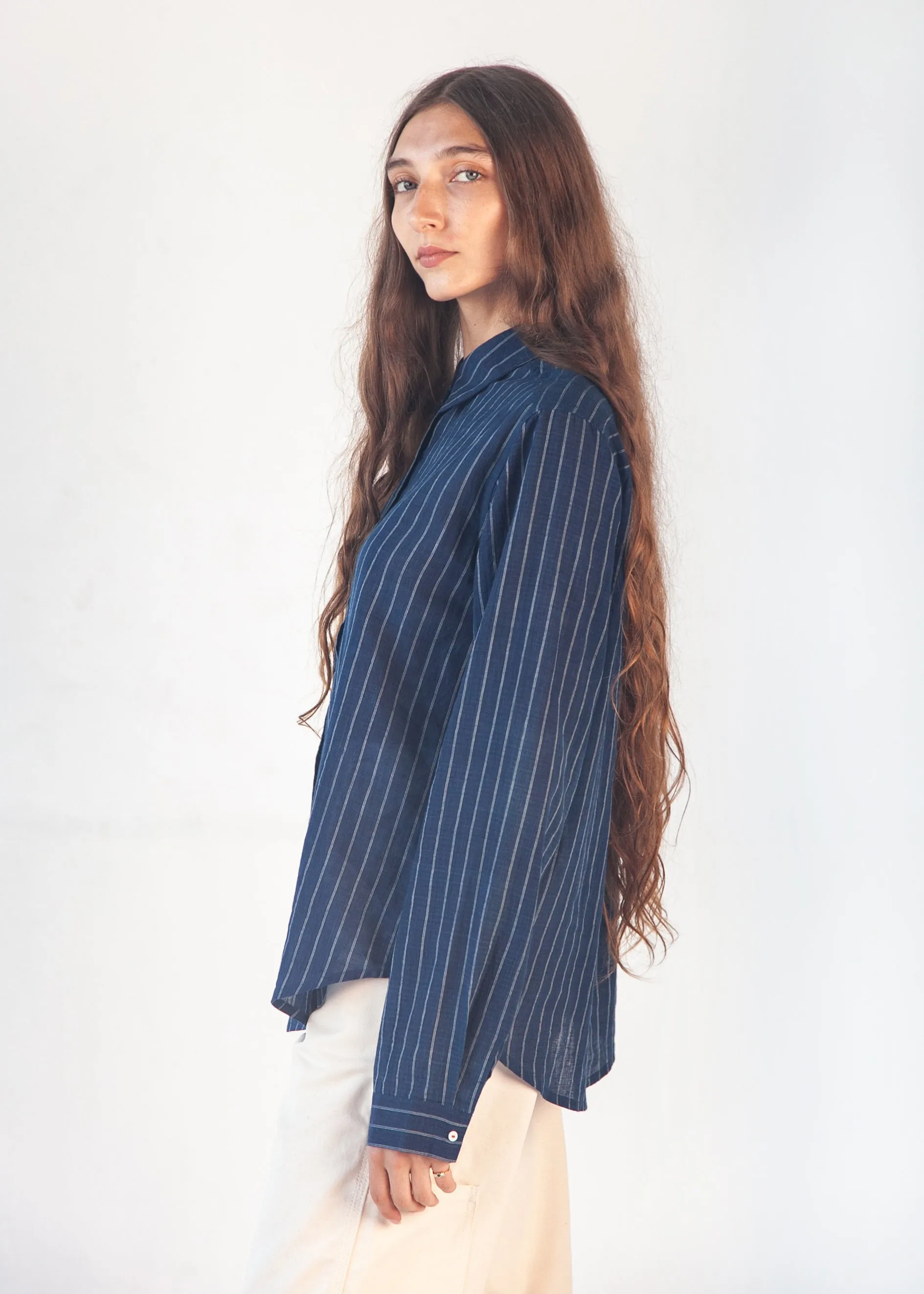 Rosa Double Stripe Top - Natural Indigo sold by Matta product image thumbnail 4