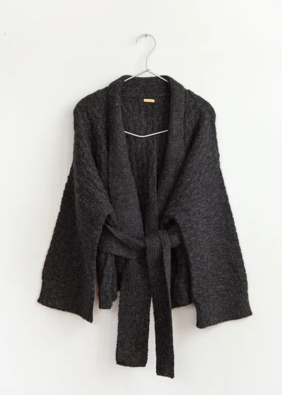 Kimono Alpaca Jacket - Charcoal sold by Matta