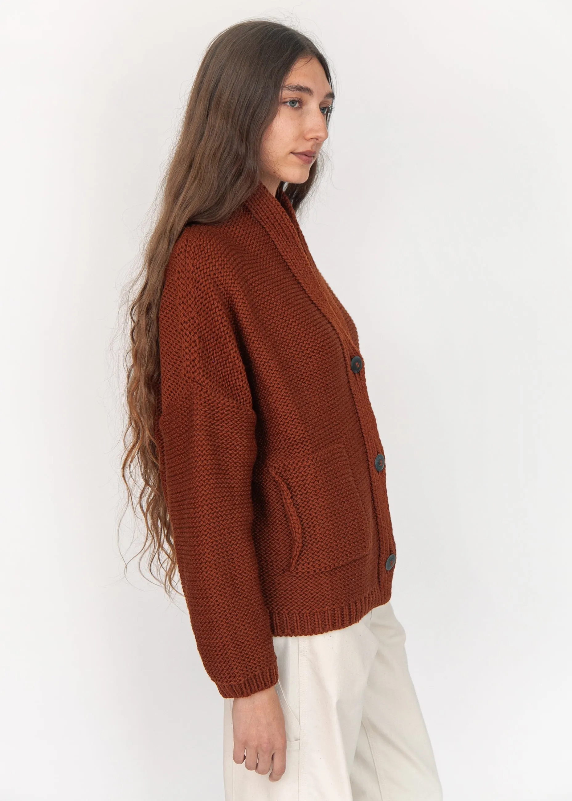 Andean Wool Bomber Cardi, Castaña sold by Matta product image thumbnail 4