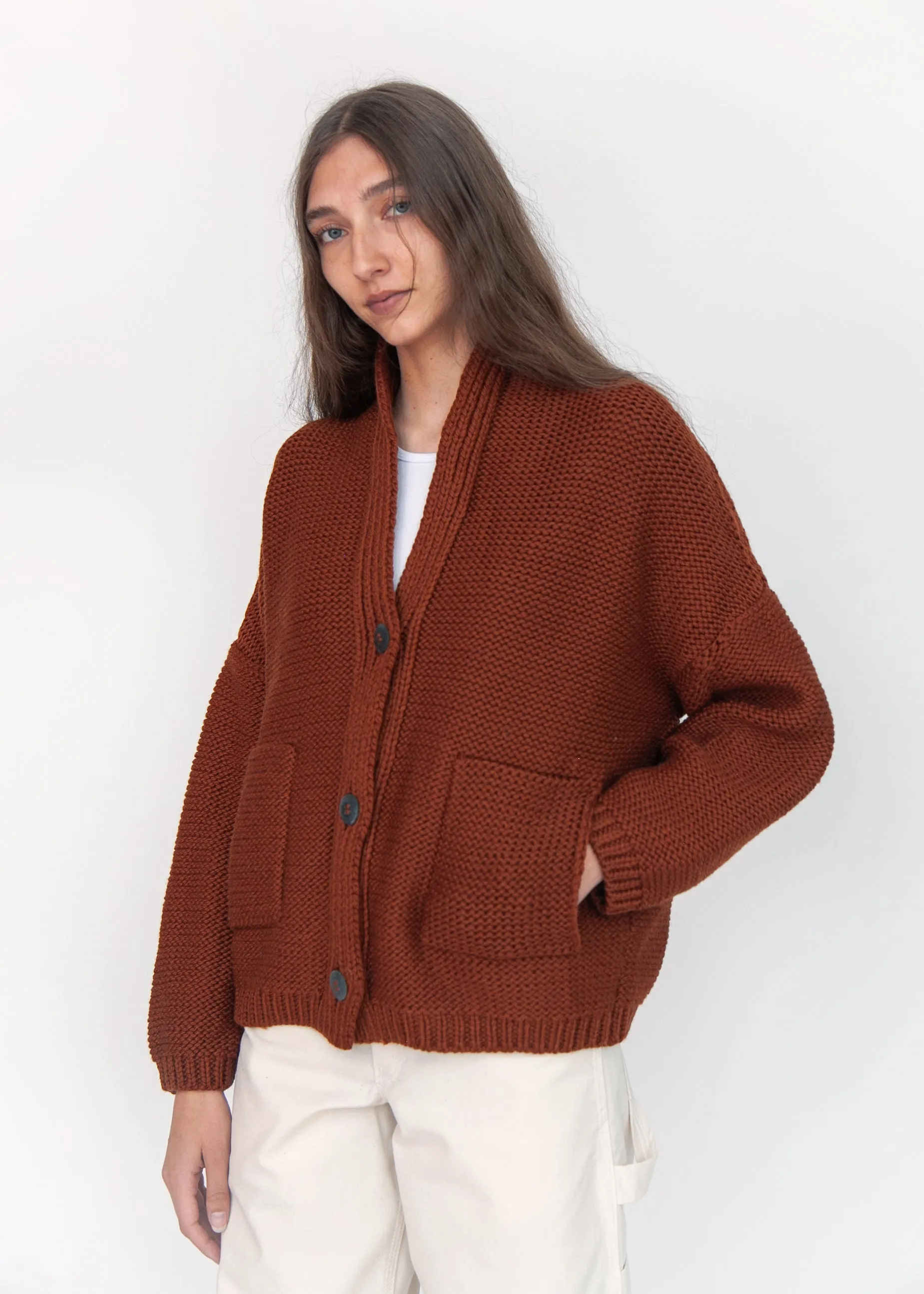 Andean Wool Bomber Cardi, Castaña sold by Matta product image thumbnail 3