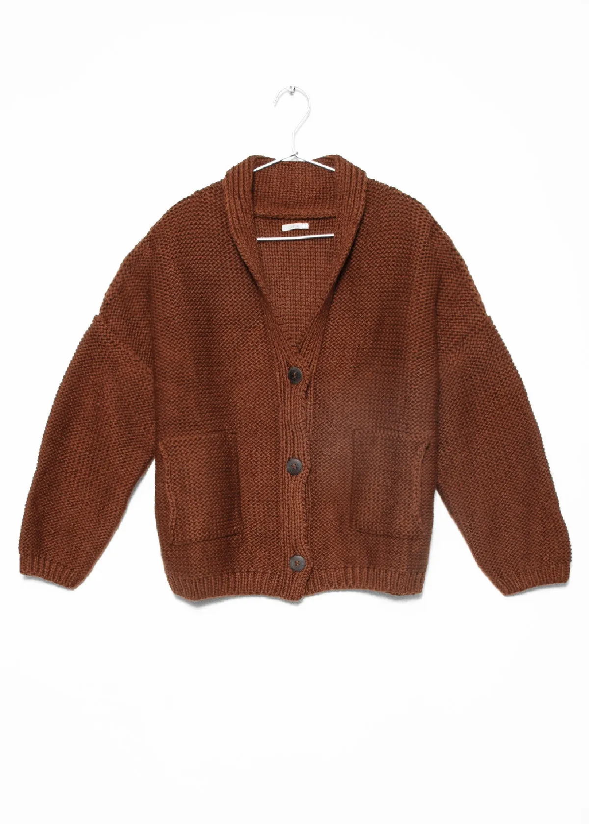Andean Wool Bomber Cardi, Castaña sold by Matta