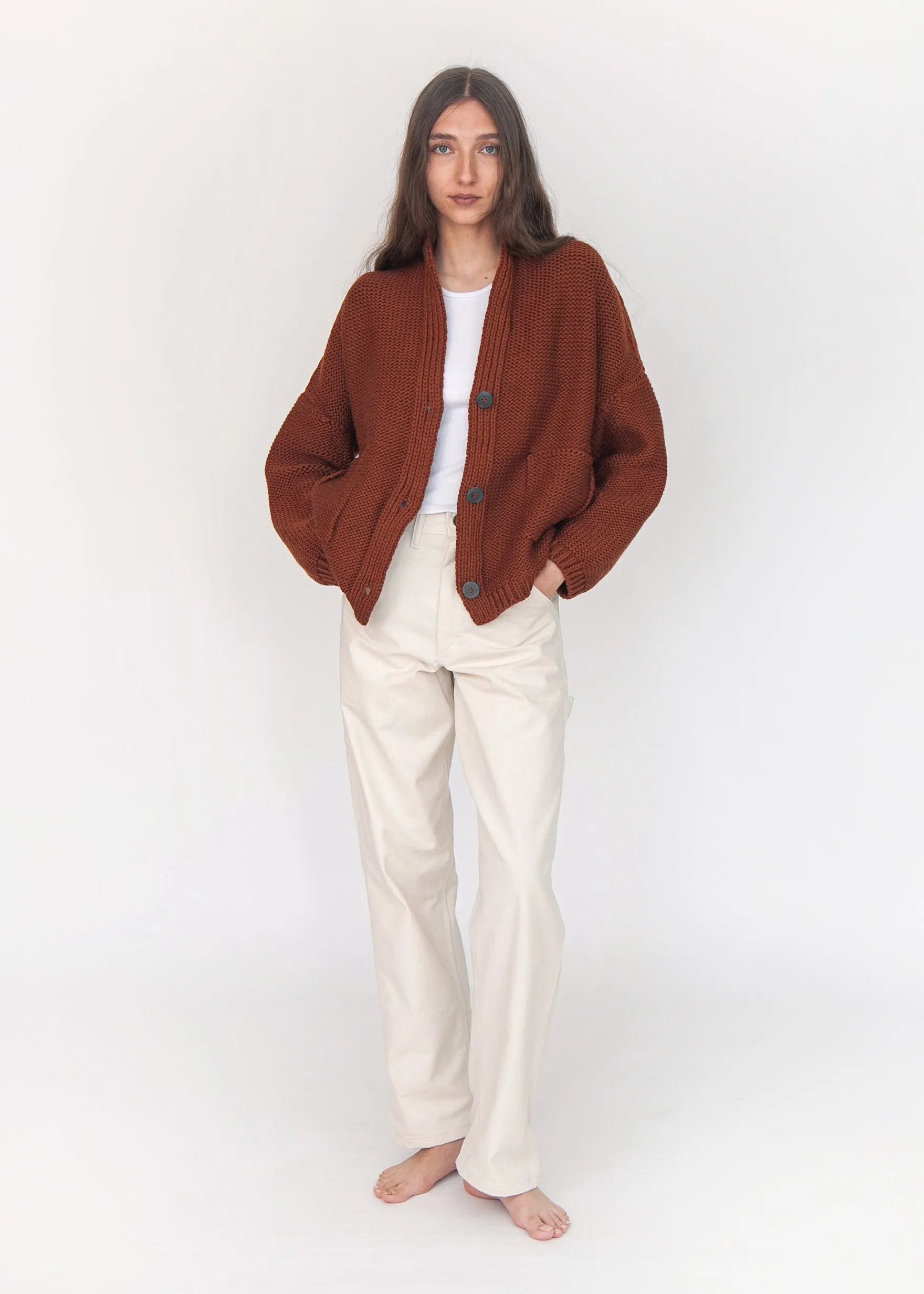 Andean Wool Bomber Cardi, Castaña sold by Matta product image thumbnail 2