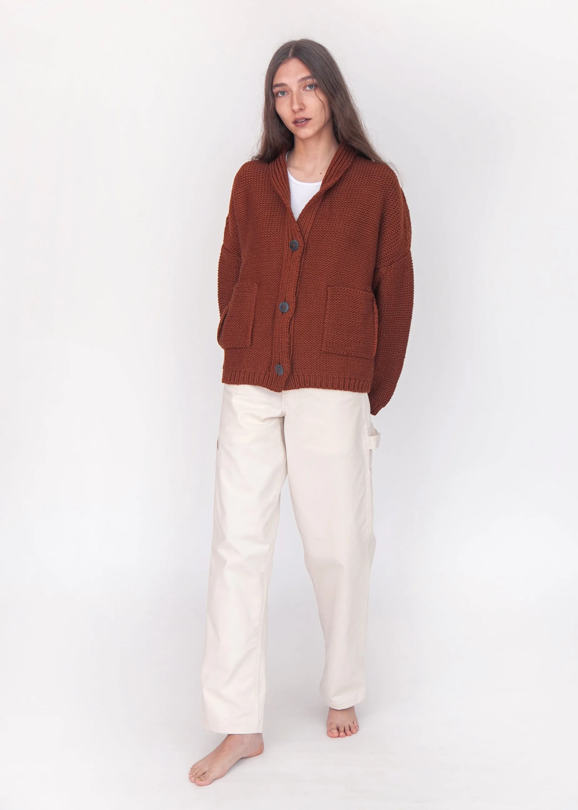 Andean Wool Bomber Cardi, Castaña sold by Matta product image thumbnail 5