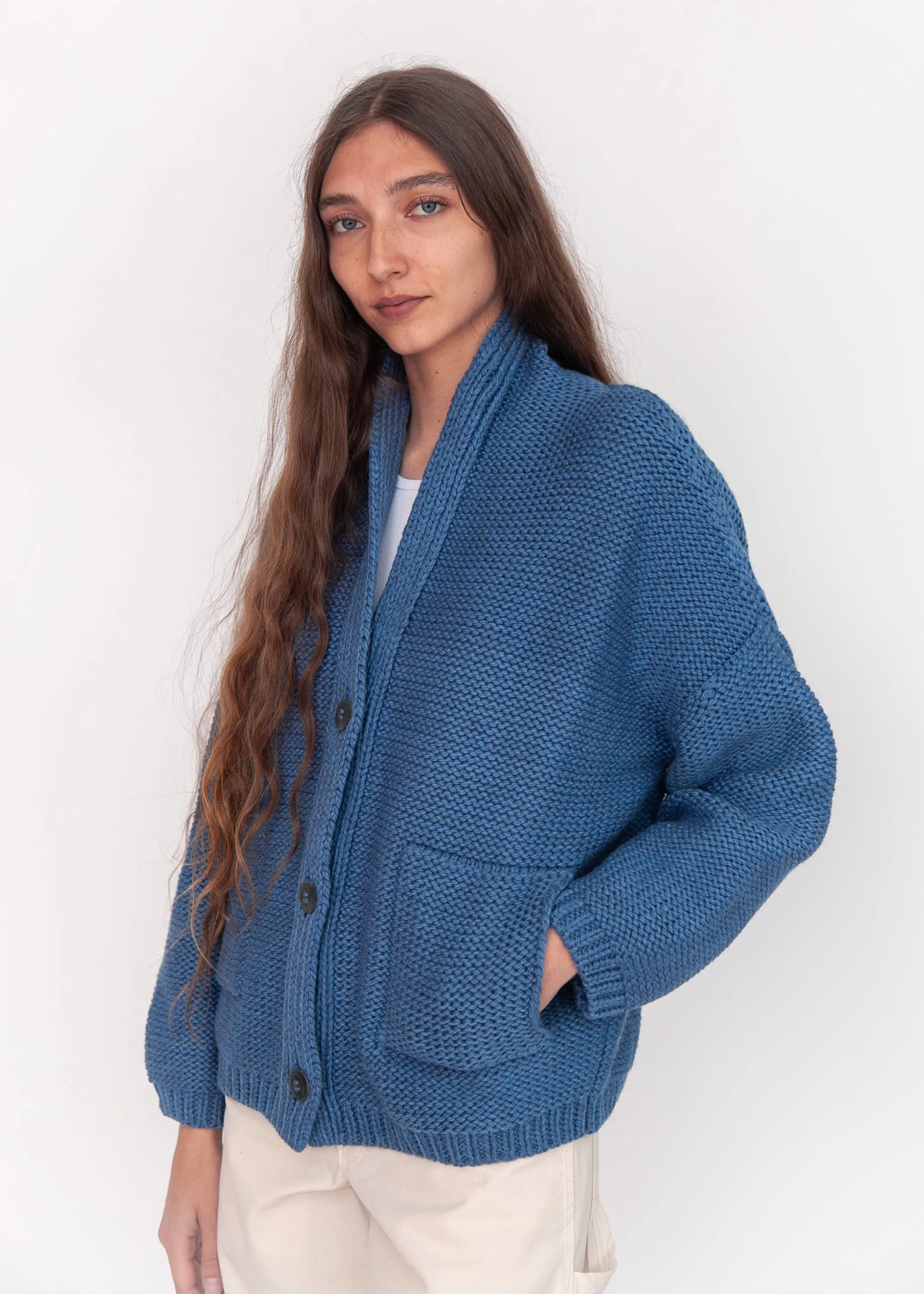 Andean Wool Bomber Cardi, Azul Claro sold by Matta product image thumbnail 4