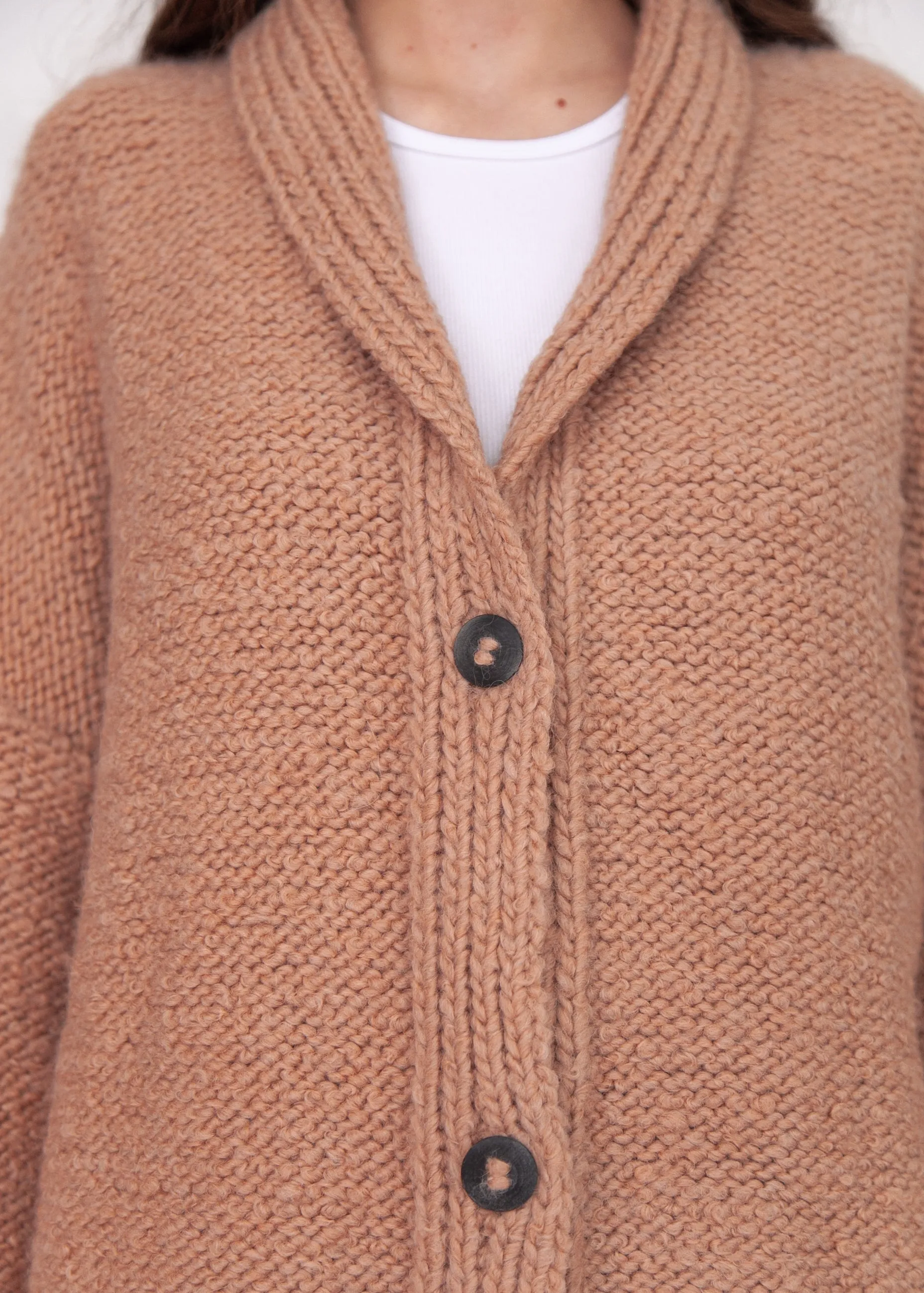 Huacaya Alpaca Cardigan, Peach sold by Matta product image thumbnail 3