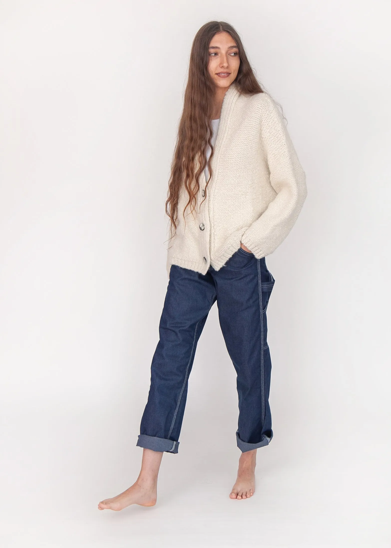 Huacaya Alpaca Cardigan, Natural sold by Matta product image thumbnail 3