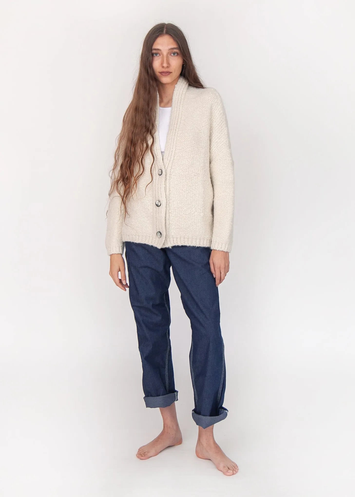 Huacaya Alpaca Cardigan, Natural sold by Matta product image thumbnail 2