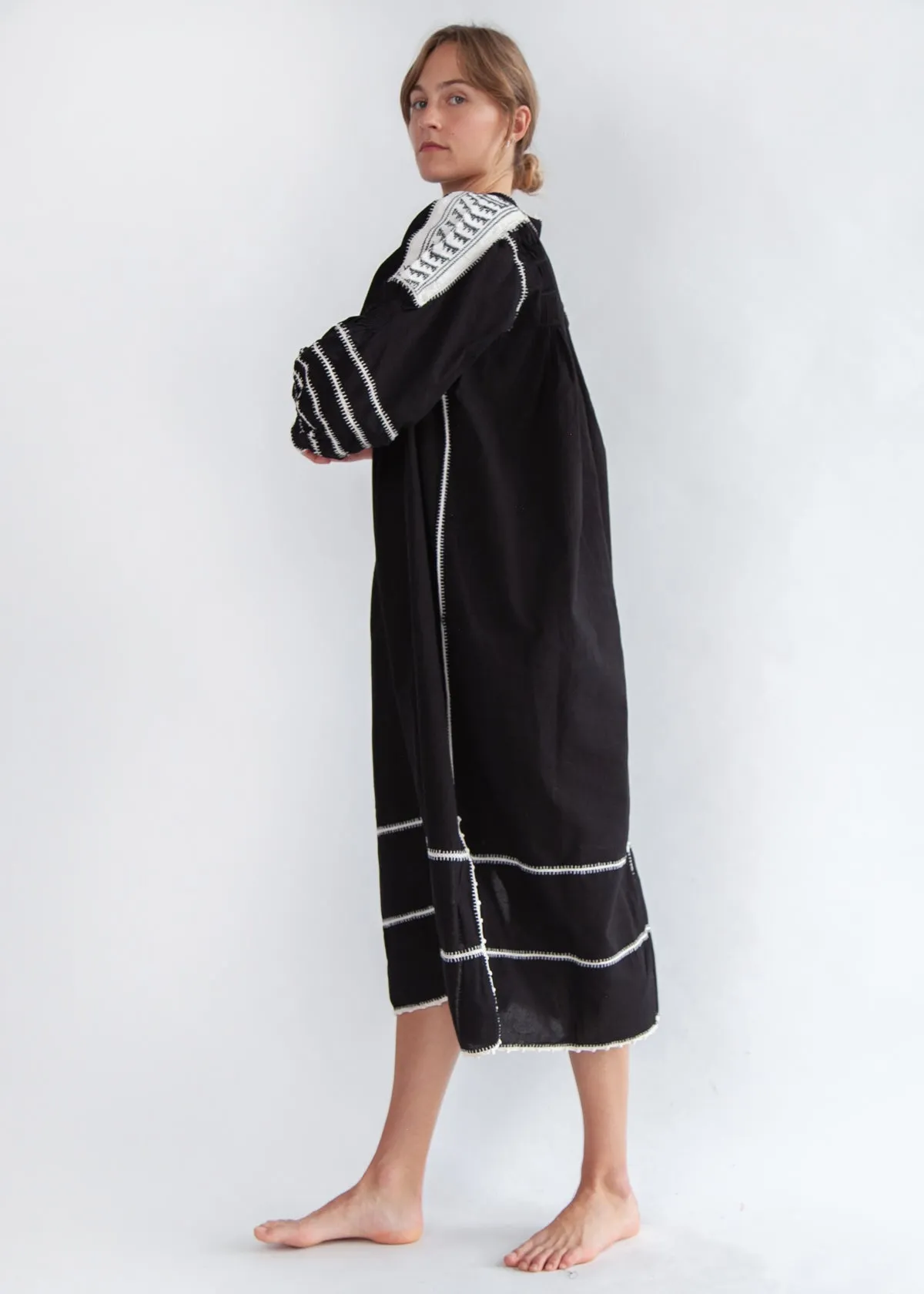 Sirena Dress Long Sleeves - Natural on Black sold by Matta product image thumbnail 2