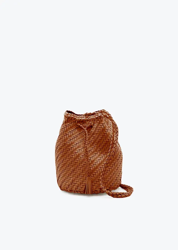 Dragon Diffusion Pompom Double Jump Bag Tan sold by Matta