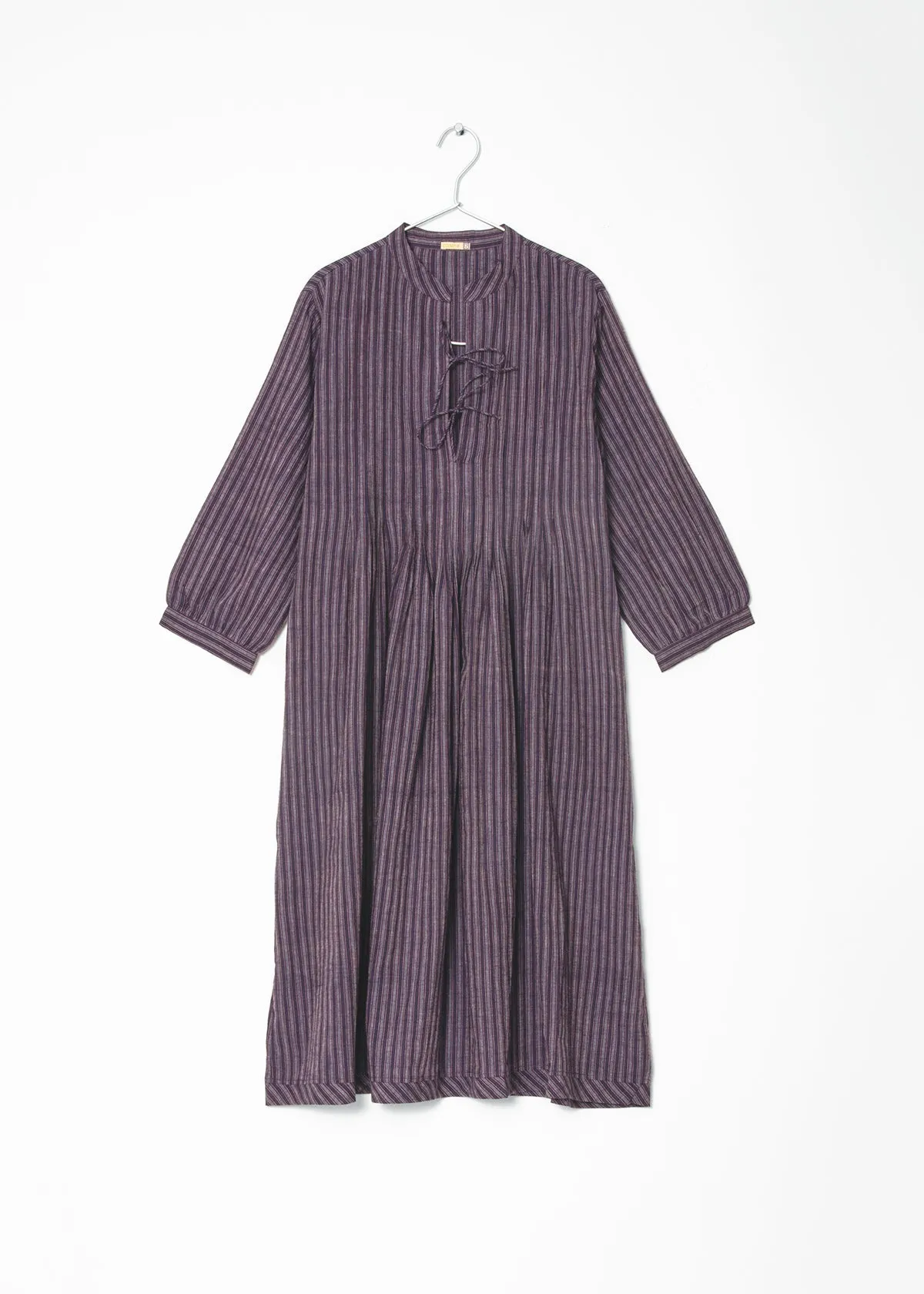 Aditi Ticking Stripe Dress - Blue/Maroon sold by Matta