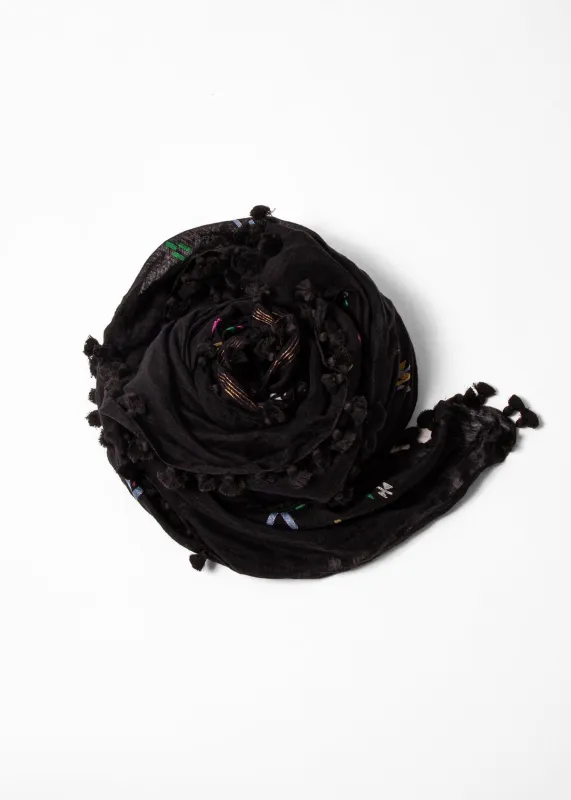 Dupatta Fragment Jamdani - Black sold by Matta
