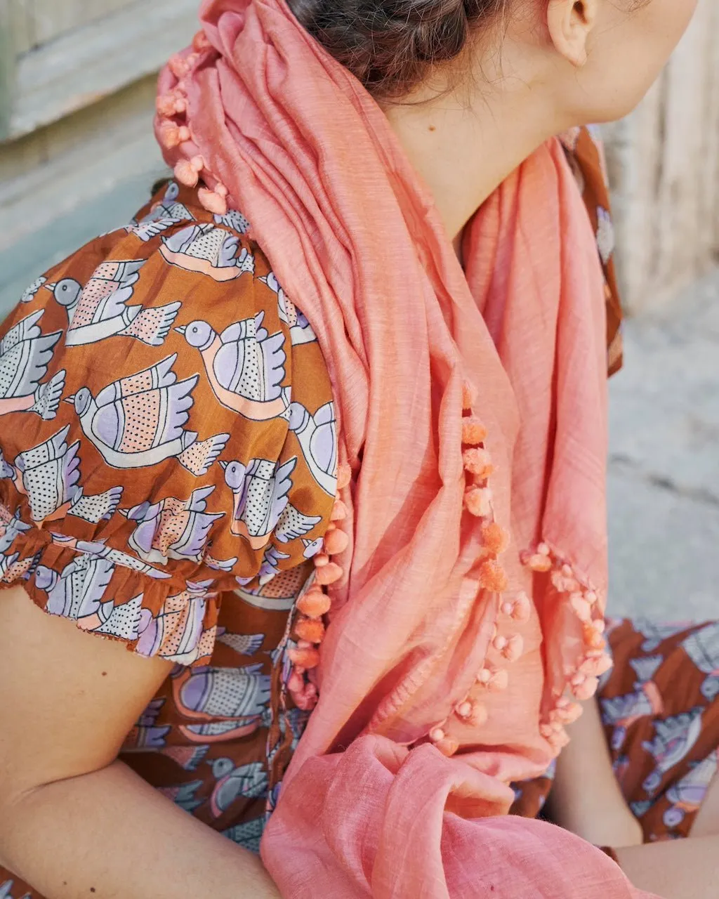 Dupatta Plain Shawl, Emberglow sold by Matta product image thumbnail 3