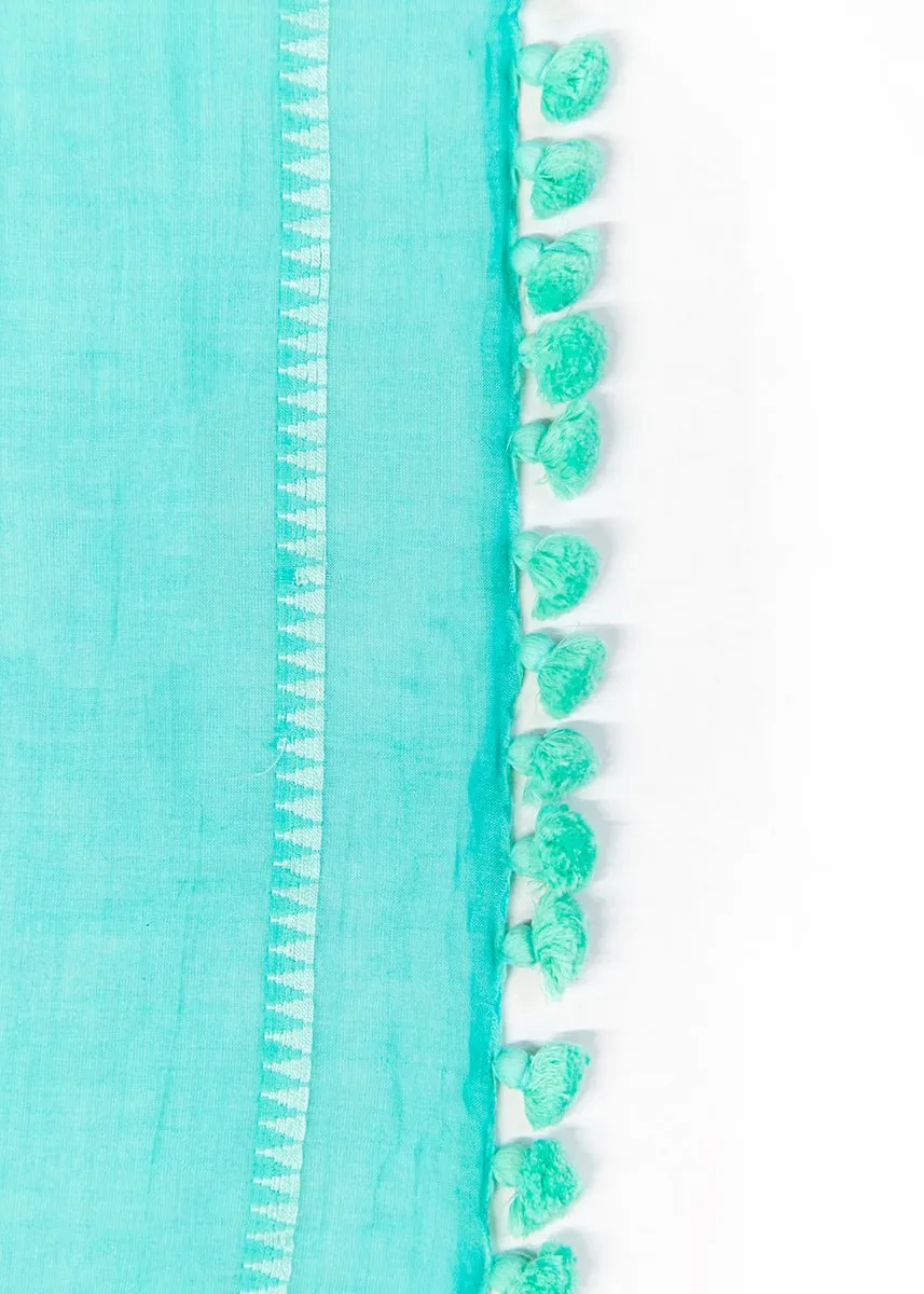 Dupatta Plain Shawl, Lagoon sold by Matta product image thumbnail 2