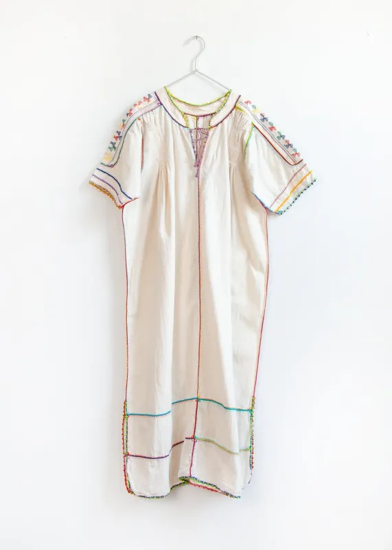 Sirena Dress Short Sleeves -Multicolor on Natural made by Matta