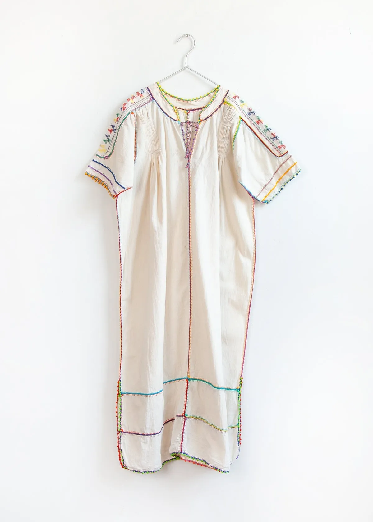 Sirena Dress Short Sleeves -Multicolor on Natural sold by Matta