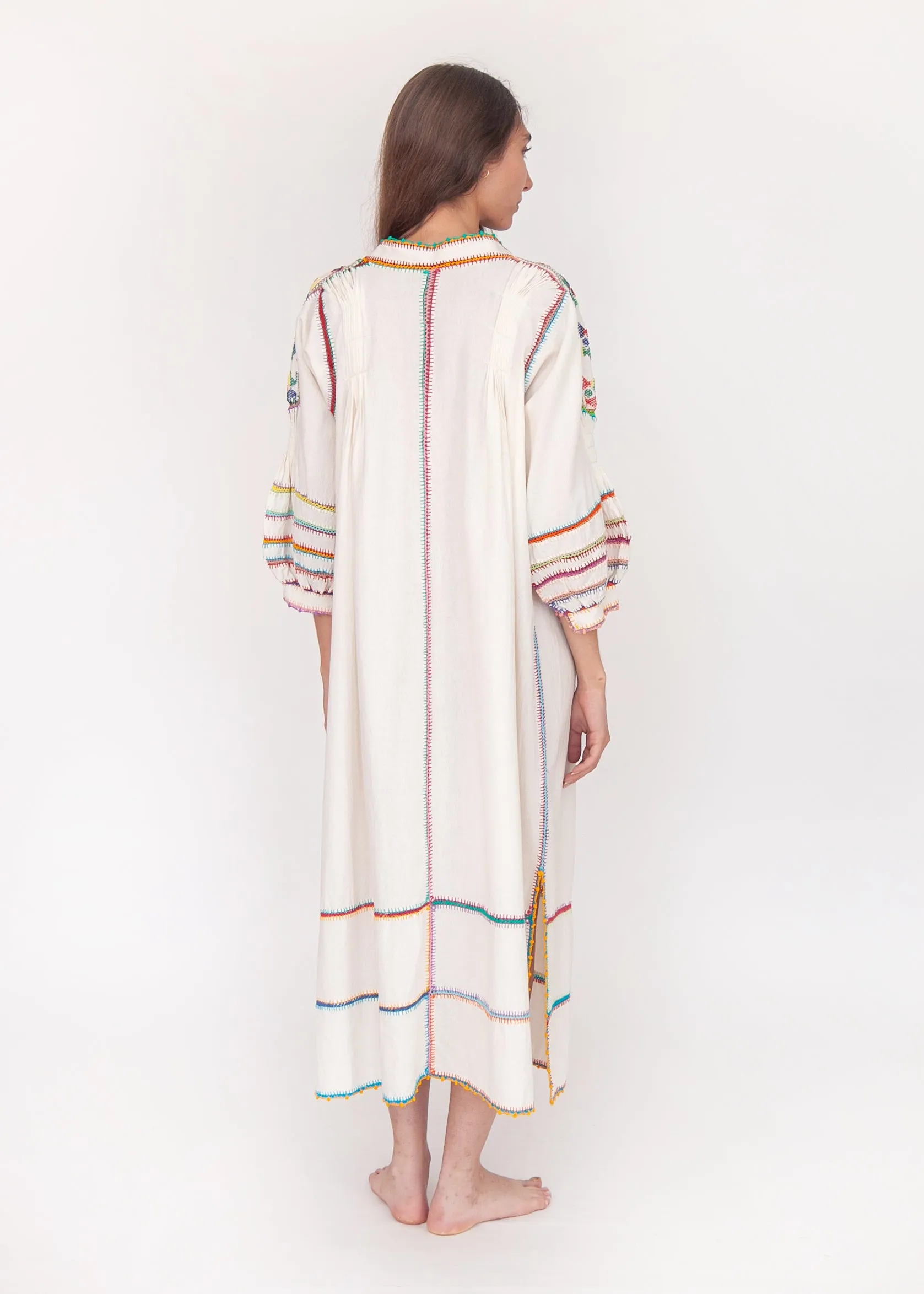 Sirena Dress Short Sleeves -Multicolor on Natural sold by Matta product image thumbnail 5