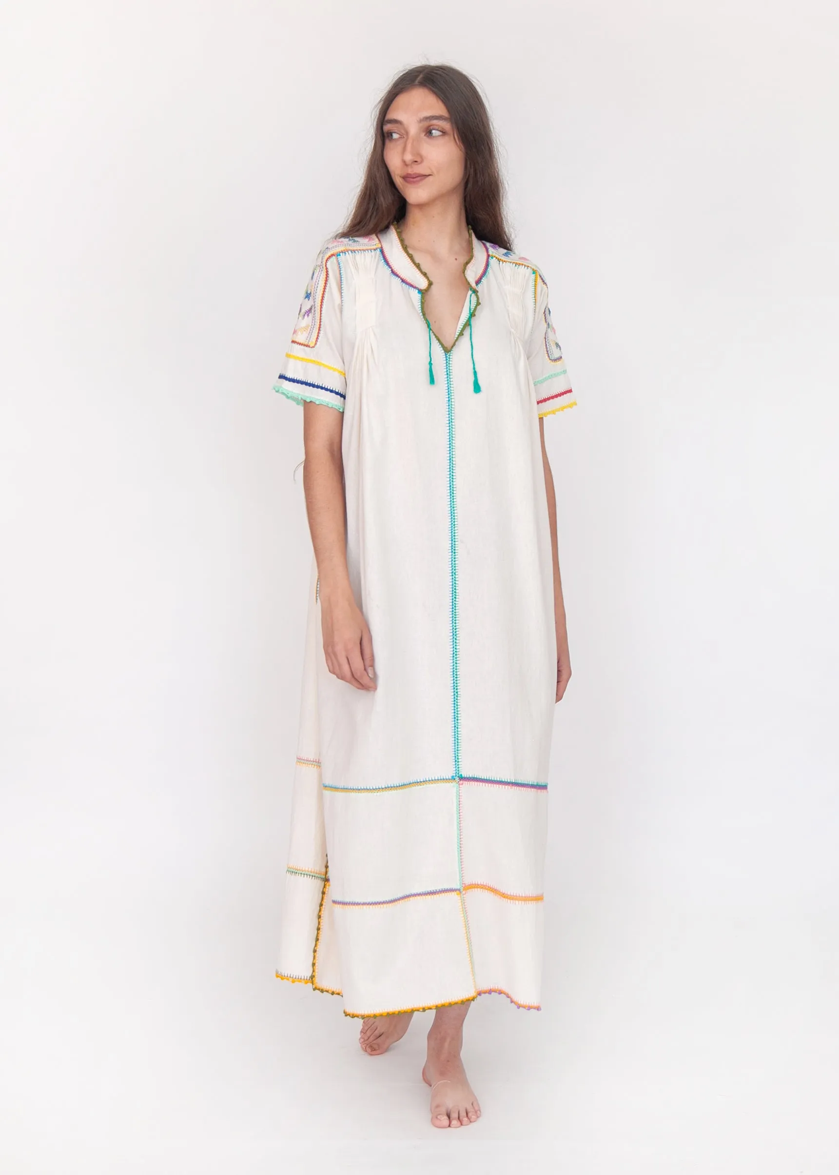 Sirena Dress Short Sleeves -Multicolor on Natural sold by Matta product image thumbnail 2