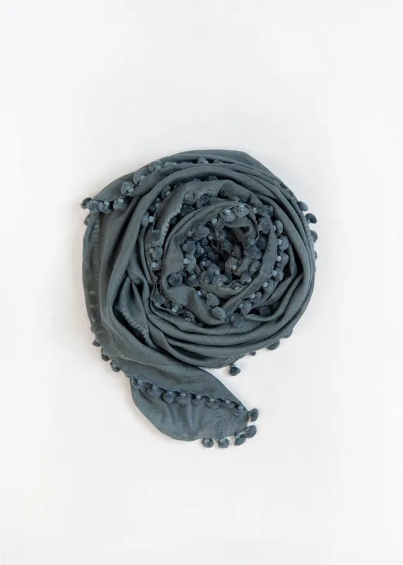 Dupatta Plain Shawl, Slate sold by Matta