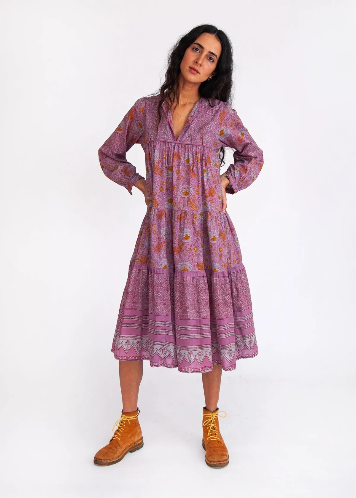Yamini Booj Dress Overdye, Grey sold by Matta product image thumbnail 4