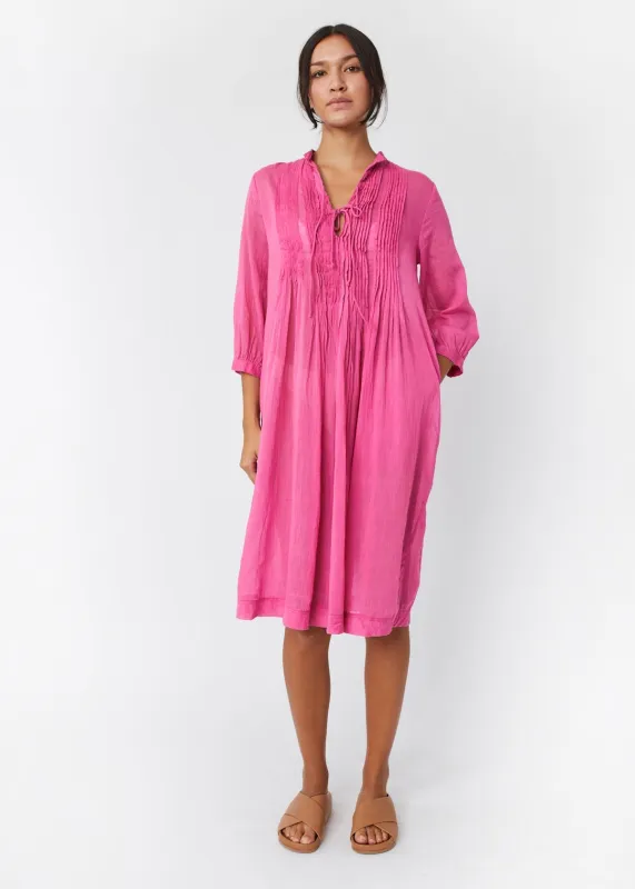 Aditi Cotton Gauze Dress - Fuchsia sold by Matta