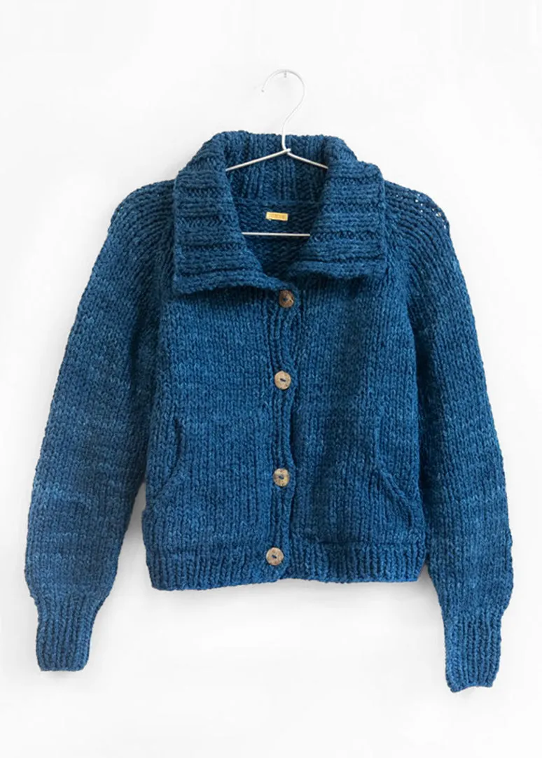 Emma Indigo Cardigan Sweater sold by Matta