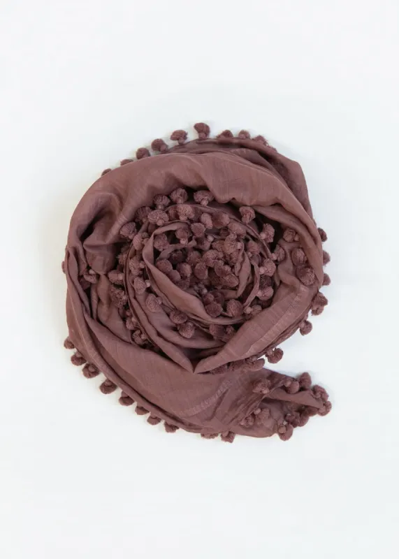 Dupatta Plain Shawl, Mahogany sold by Matta